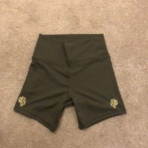 Darc Sport, High waisted, Olive Green, Compression Shorts.